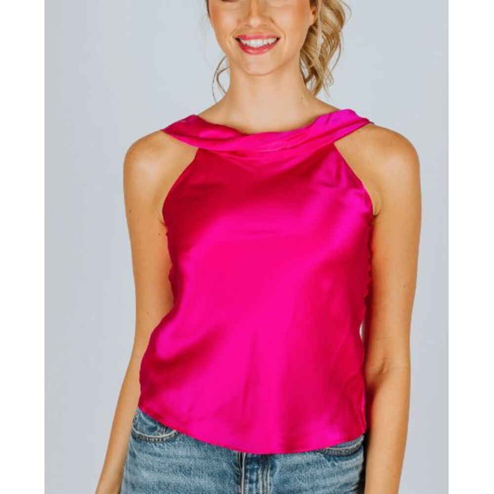 Amanda‎ Uprichard Angelonia Top Pink Silk Size Small NWT